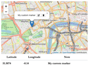 Leaflet Map with Customizable Marker Text